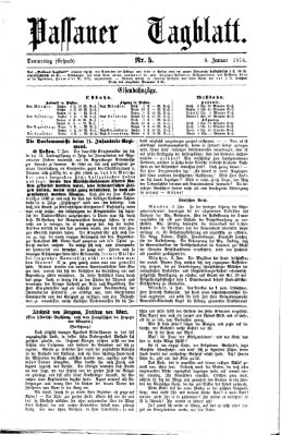 Passauer Tagblatt Donnerstag 8. Januar 1874