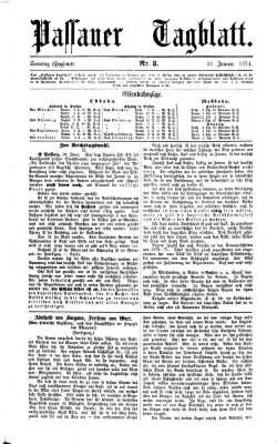 Passauer Tagblatt Sonntag 11. Januar 1874