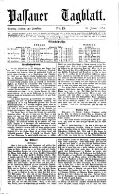 Passauer Tagblatt Dienstag 20. Januar 1874