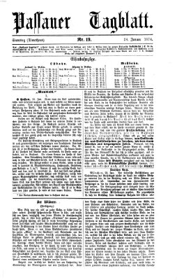 Passauer Tagblatt Samstag 24. Januar 1874