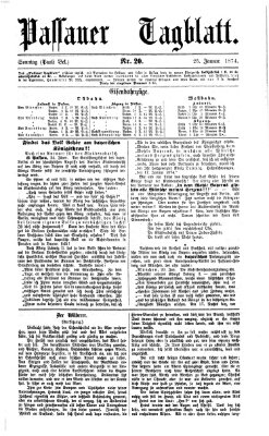 Passauer Tagblatt Sonntag 25. Januar 1874