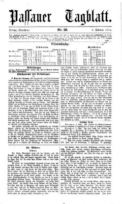 Passauer Tagblatt Freitag 6. Februar 1874