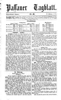 Passauer Tagblatt Mittwoch 18. Februar 1874