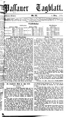 Passauer Tagblatt Mittwoch 4. März 1874