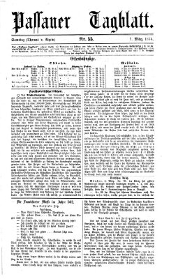 Passauer Tagblatt Samstag 7. März 1874