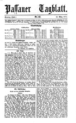 Passauer Tagblatt Sonntag 22. März 1874