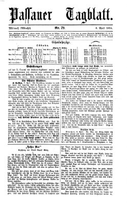 Passauer Tagblatt Mittwoch 8. April 1874