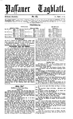 Passauer Tagblatt Mittwoch 15. April 1874