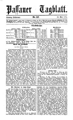 Passauer Tagblatt Samstag 23. Mai 1874