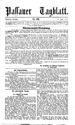 Passauer Tagblatt Mittwoch 17. Juni 1874