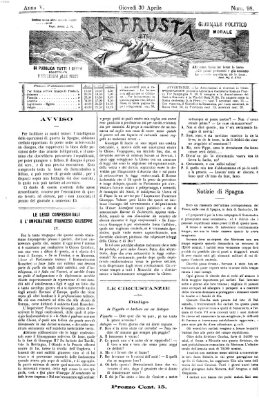 La frusta Donnerstag 30. April 1874