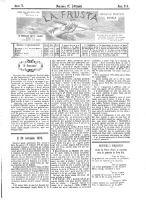 La frusta Sonntag 20. September 1874
