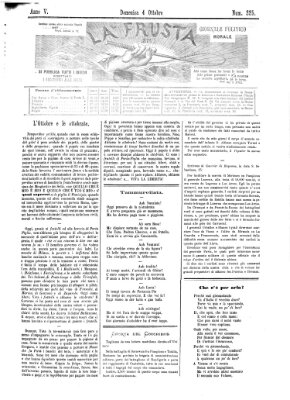 La frusta Sonntag 4. Oktober 1874