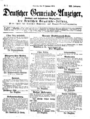 Deutsche Gemeinde-Zeitung Samstag 17. Januar 1874