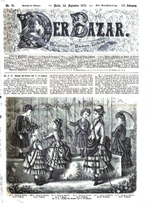 Der Bazar Montag 14. September 1874