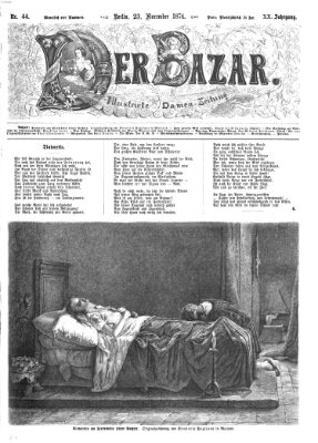 Der Bazar Montag 23. November 1874