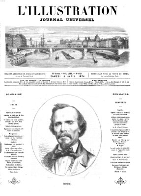 L' illustration Samstag 4. April 1874