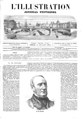 L' illustration Samstag 11. Juli 1874