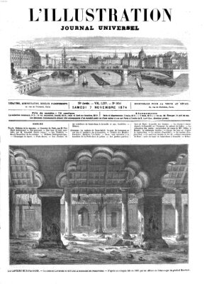 L' illustration Samstag 7. November 1874