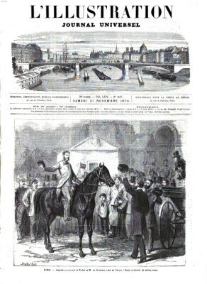 L' illustration Samstag 21. November 1874