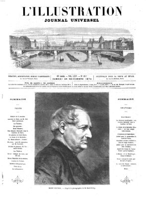 L' illustration Samstag 28. November 1874