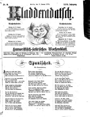 Kladderadatsch Sonntag 11. Januar 1874