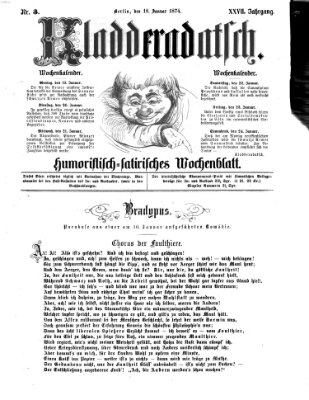 Kladderadatsch Sonntag 18. Januar 1874