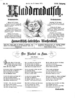 Kladderadatsch Sonntag 25. Januar 1874