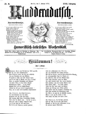 Kladderadatsch Sonntag 1. Februar 1874