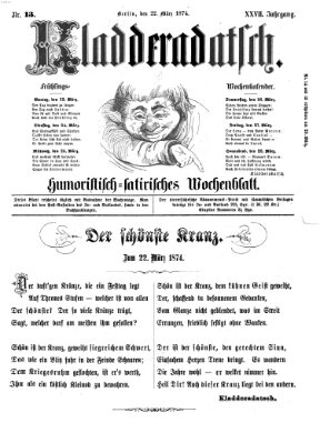 Kladderadatsch Sonntag 22. März 1874