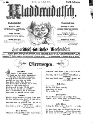 Kladderadatsch Sonntag 5. April 1874