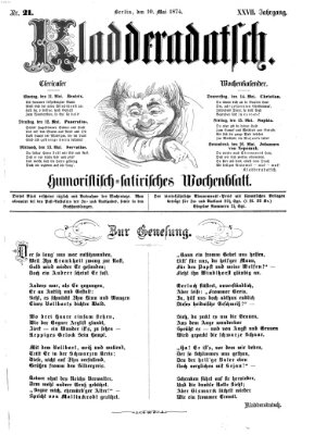 Kladderadatsch Sonntag 10. Mai 1874