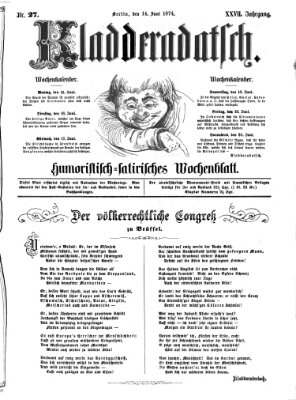 Kladderadatsch Sonntag 14. Juni 1874