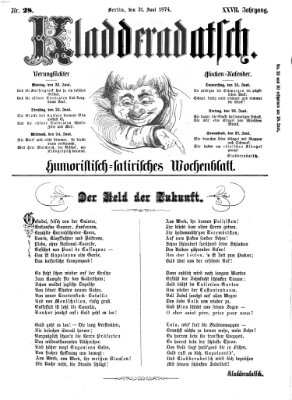 Kladderadatsch Sonntag 21. Juni 1874