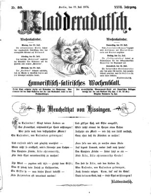 Kladderadatsch Sonntag 19. Juli 1874