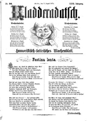 Kladderadatsch Sonntag 2. August 1874