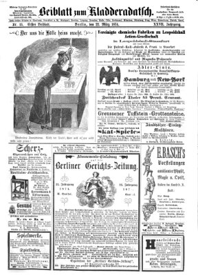 Kladderadatsch Sonntag 22. März 1874