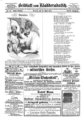 Kladderadatsch Sonntag 19. April 1874