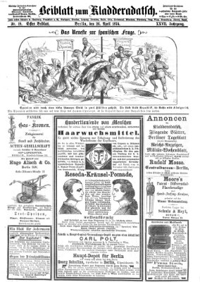 Kladderadatsch Sonntag 26. April 1874