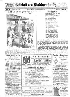 Kladderadatsch Sonntag 6. September 1874