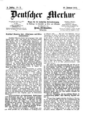 Deutscher Merkur Samstag 10. Januar 1874