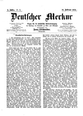 Deutscher Merkur Samstag 14. Februar 1874