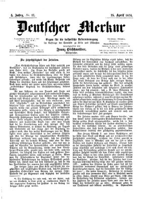 Deutscher Merkur Samstag 25. April 1874