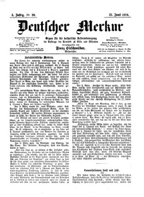 Deutscher Merkur Samstag 27. Juni 1874