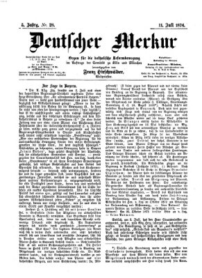 Deutscher Merkur Samstag 11. Juli 1874