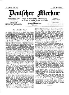 Deutscher Merkur Samstag 25. Juli 1874