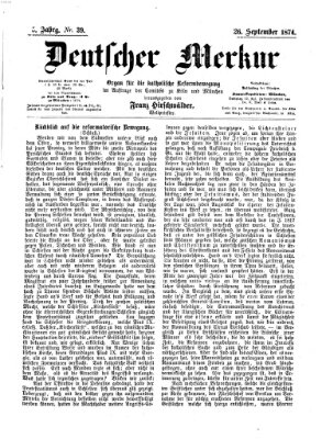 Deutscher Merkur Samstag 26. September 1874