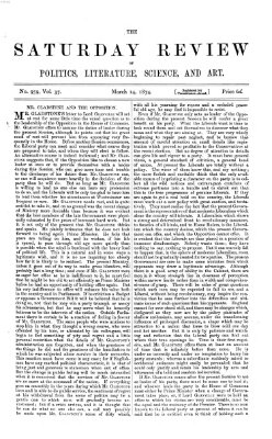 Saturday review Samstag 14. März 1874