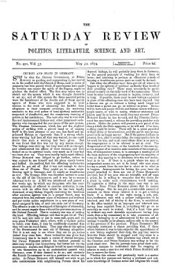 Saturday review Samstag 30. Mai 1874