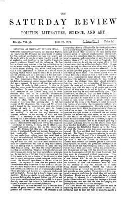 Saturday review Samstag 27. Juni 1874